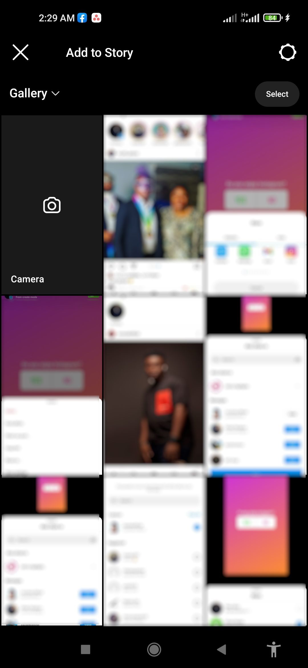 Instagram Poll tap Camera to Add your Story