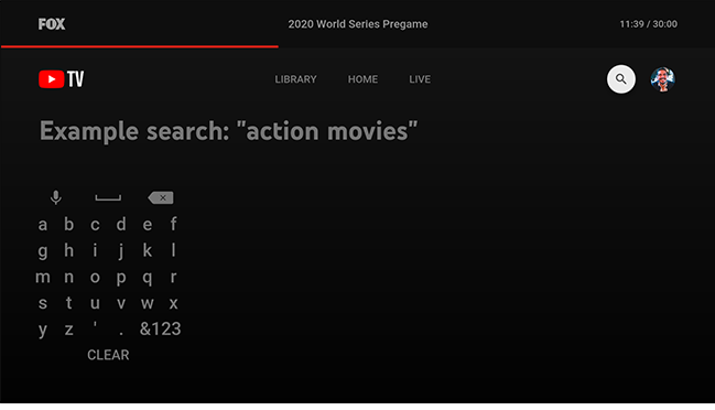 Введите название шоу или фильма, который ищете