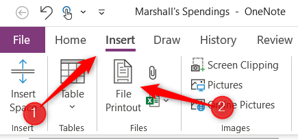 Нажмите Вставка и Файл — печатная форма.