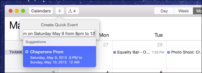 Уточнение даты и времени события в Apple Calendar