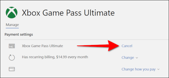 Отмена подписки Xbox Game Pass на ПК