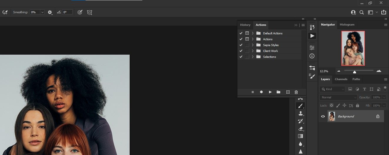 Шаг 1: нажмите Alt + F9 для открытия панели Операций