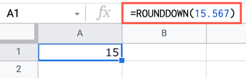 Использование ROUNDDOWN по умолчанию
