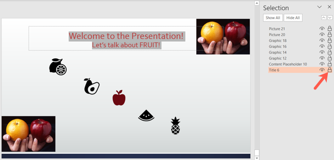 Изменение шрифта в заблокированном поле заголовка
