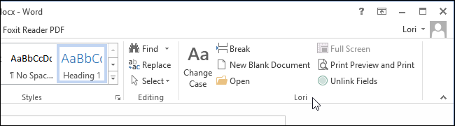 Новая группа добавлена на вкладку Главная