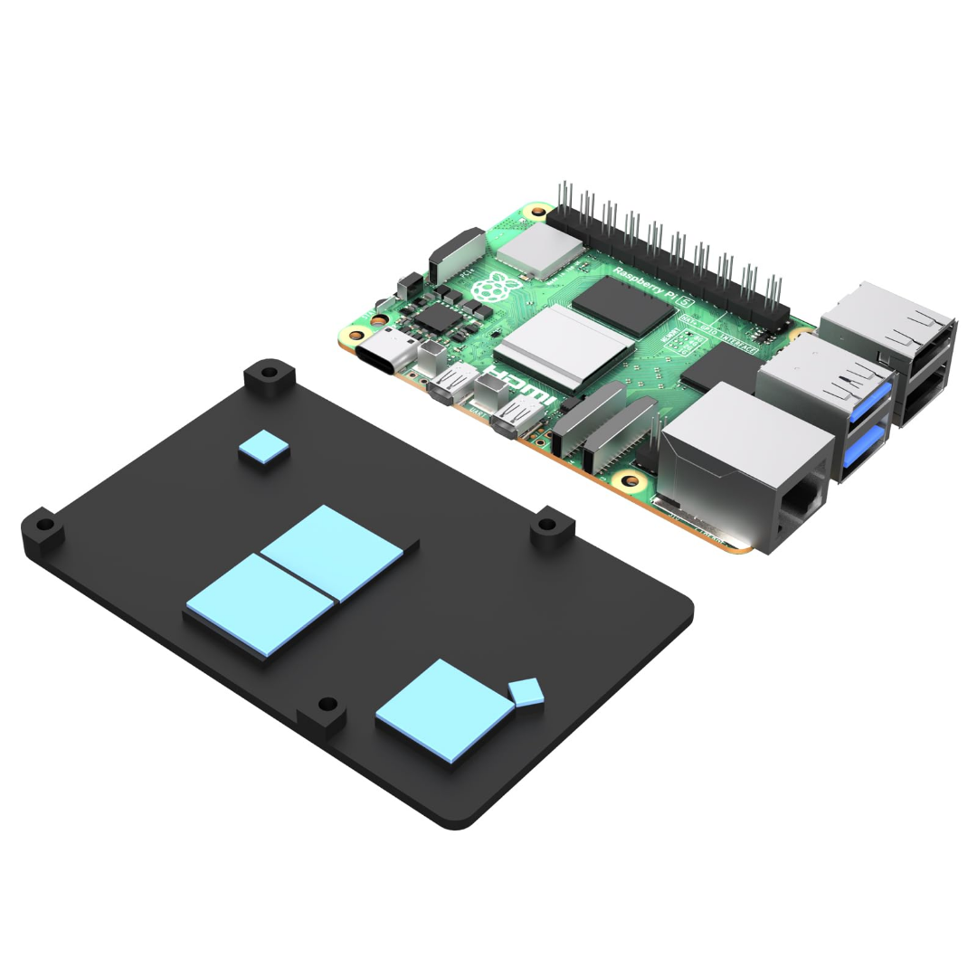 Расположение термопрокладок на плате Raspberry Pi.