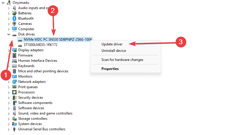 Обновление драйвера устройства