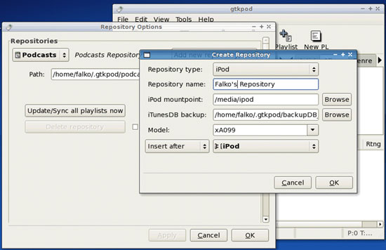 Успешное добавление репозитория и закрытие окна настроек