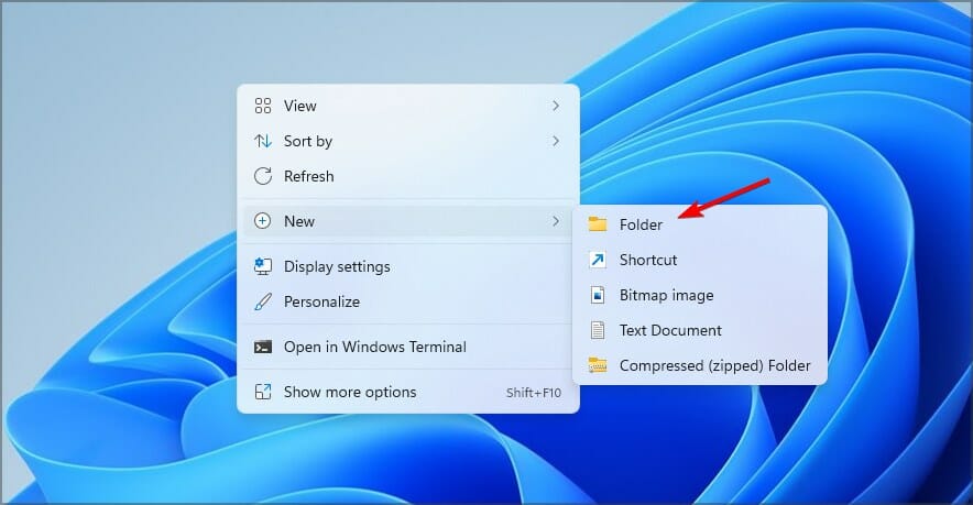 Creare una nuova cartella su Windows 11