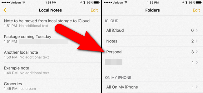Как перенести заметки в iCloud