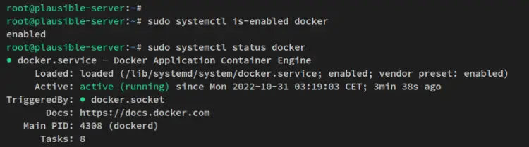 Статус Docker