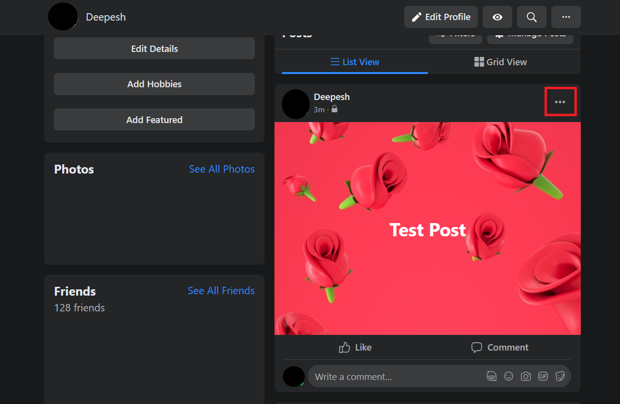 facebook post settings