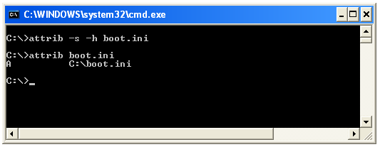 Команда attrib для снятия атрибута только для чтения