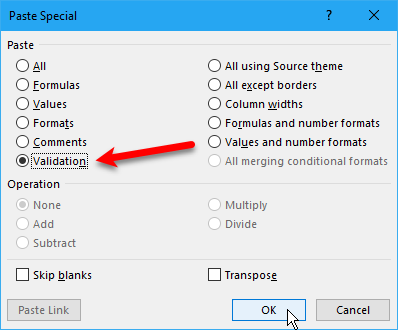 create dropdown list in excel