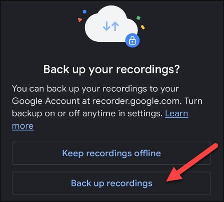 back up recordings