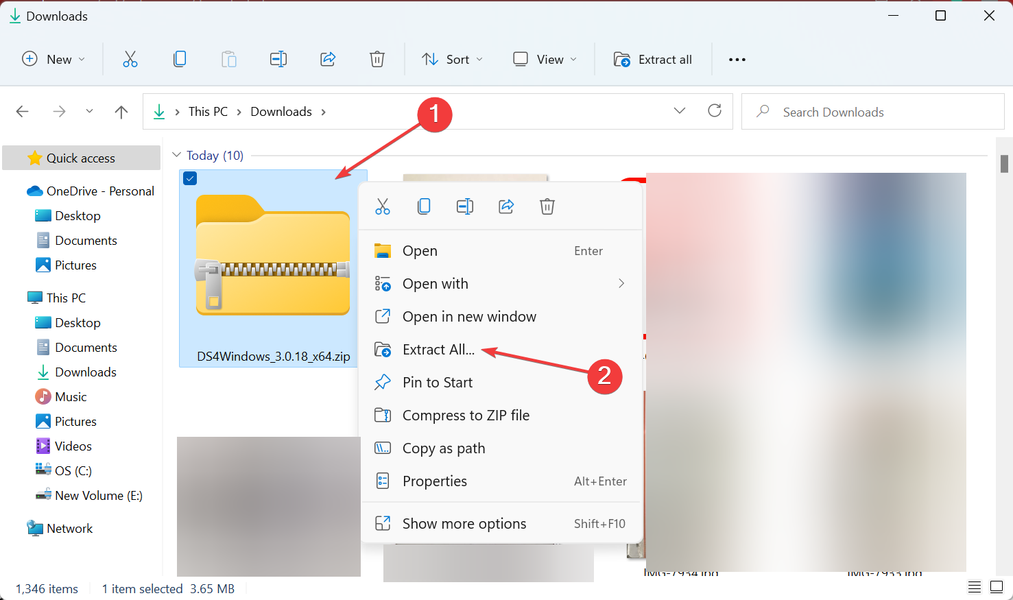 Извлечение файла DS4Windows