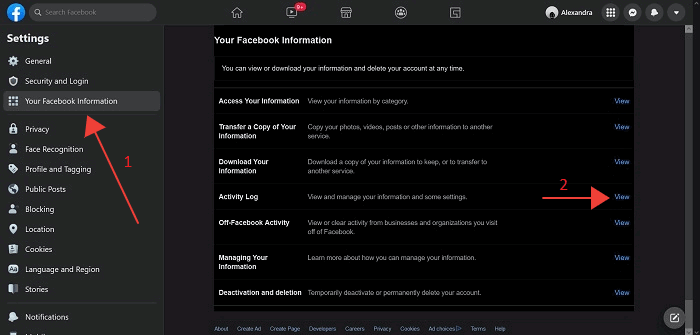 Delete Facebook Comments Desktop Activity Log