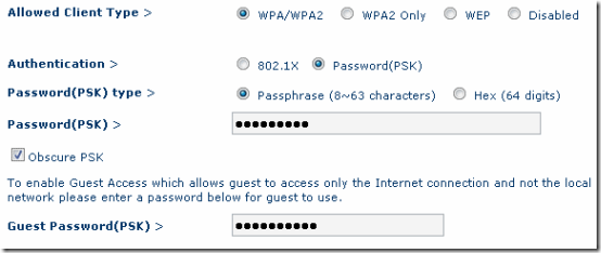 Настройки безопасности и шифрования Wi‑Fi