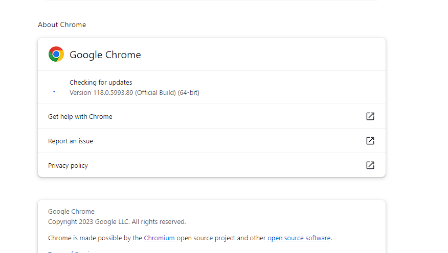Процесс проверки и загрузки обновлений Chrome