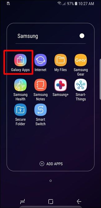 Иконка Galaxy Apps в лаунчере