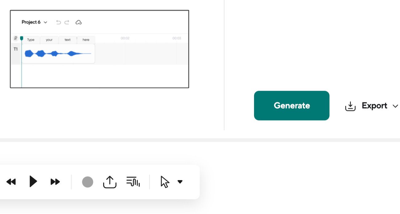 Генерация речи в Podcastle; видны аудиоволны конвертированной речи