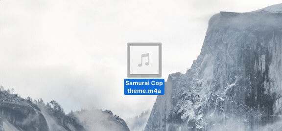 Файл M4A на рабочем столе