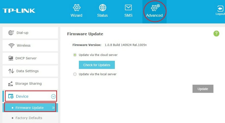 Прошивка роутера: сайт TP‑Link