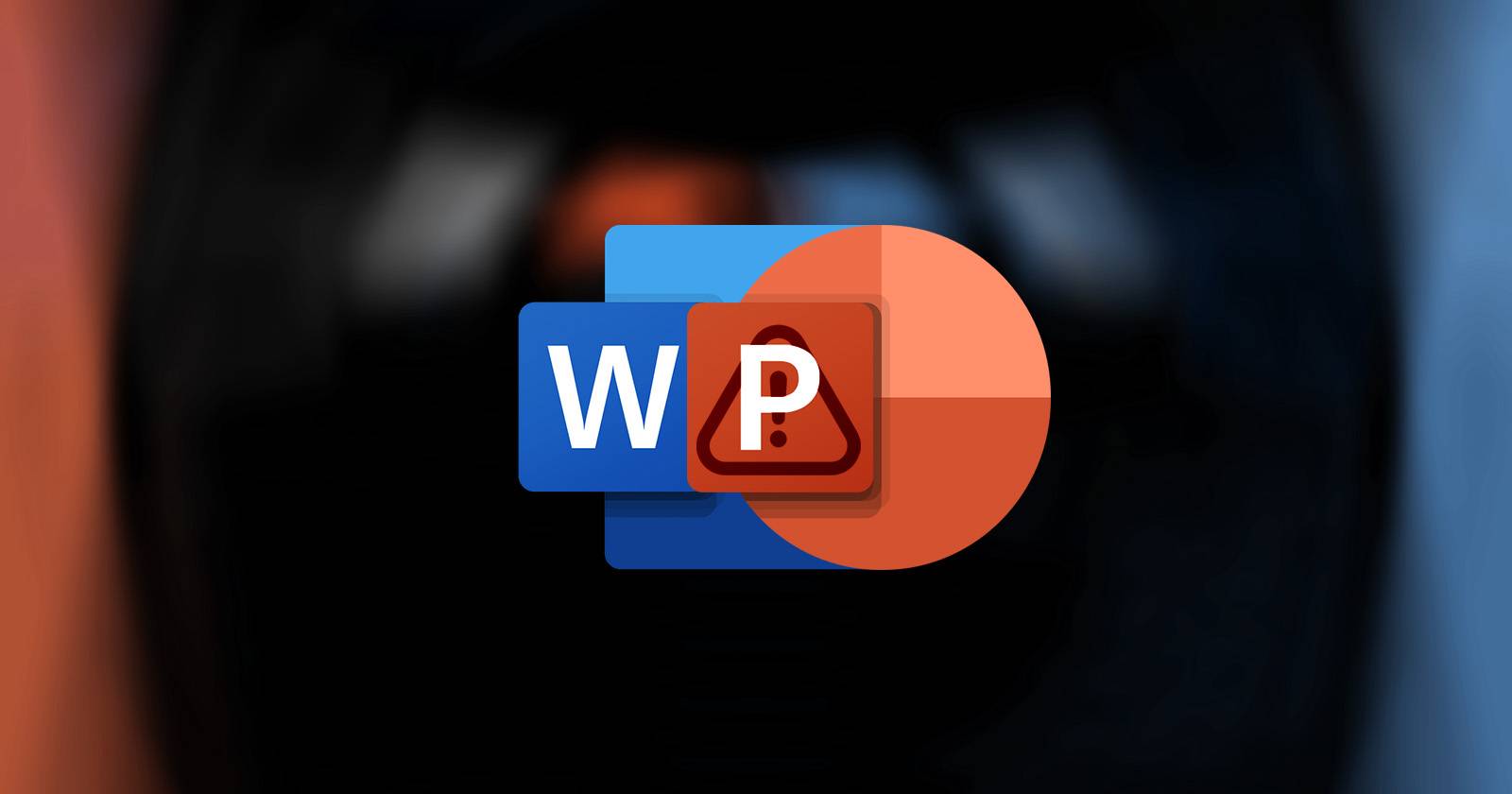 PowerPoint and Word logos with an error sign