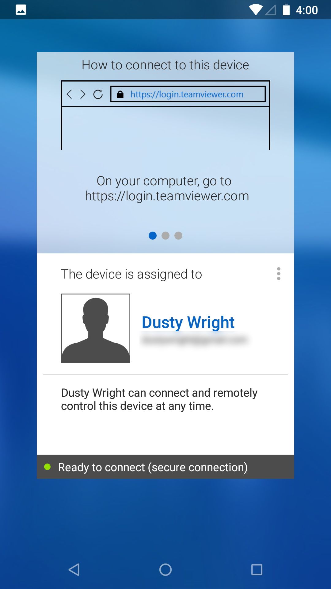 Assigning a device in TeamViewer Host