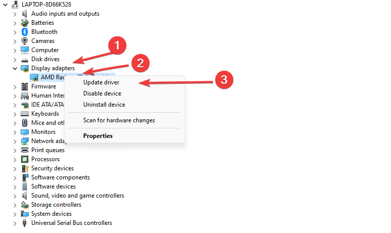 Диспетчер устройств: адаптеры дисплея