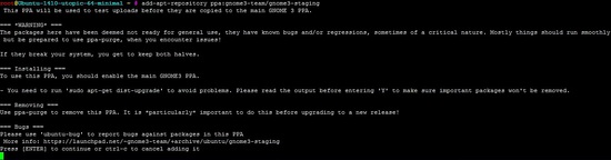 Добавление PPA gnome3-team