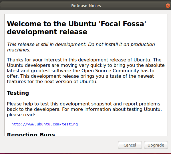 Мастер обновления Ubuntu с GUI на основе Gtk3