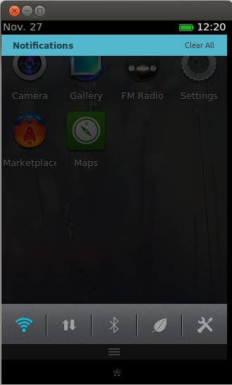 Система уведомлений Firefox OS: пример уведомления