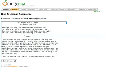 Принятие лицензионного соглашения