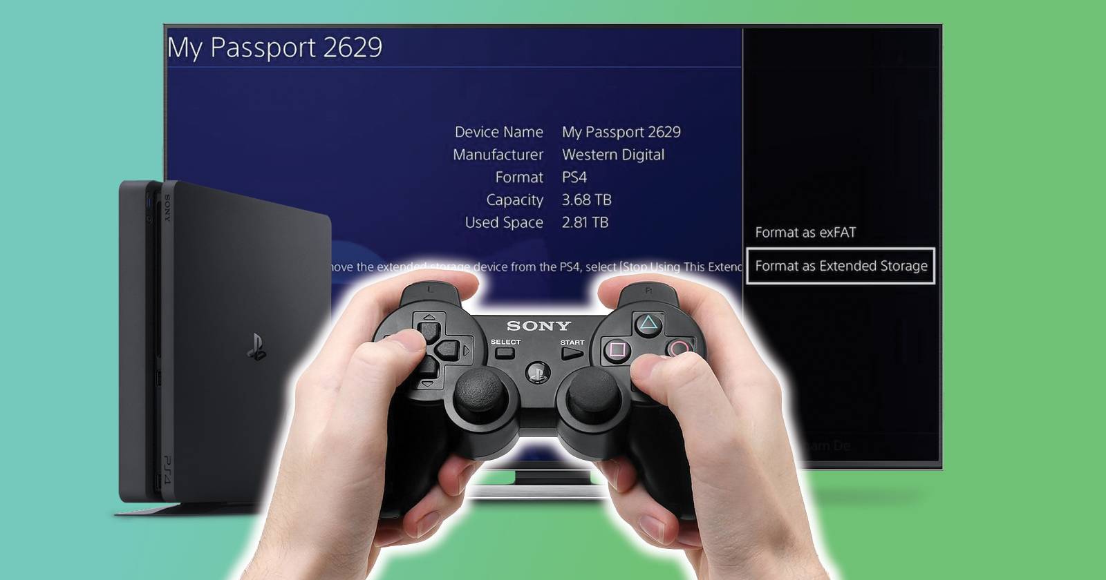 Перенос файлов с внутреннего хранилища PS4 на внешнее