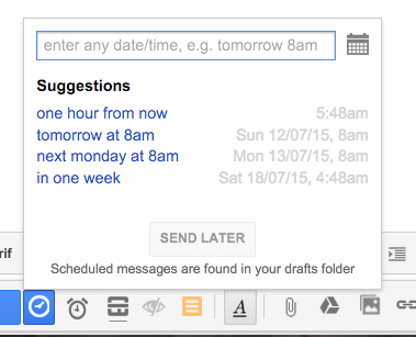 Интерфейс планировщика отправки писем