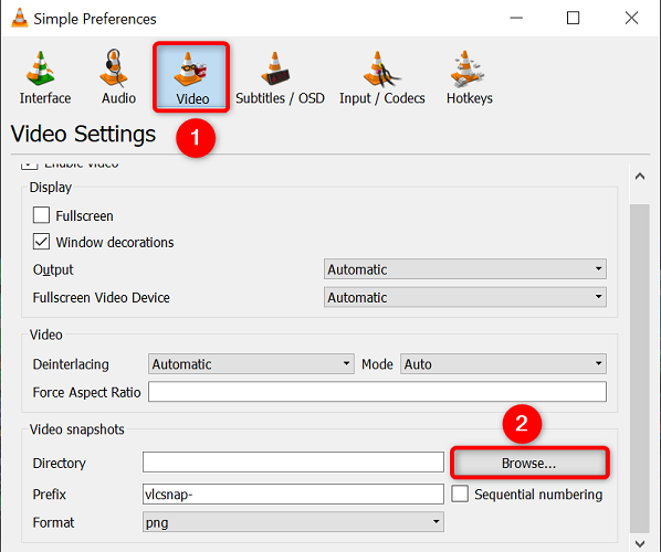 Выберите Browse рядом с Directory.