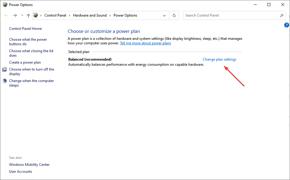 Изменение плана питания