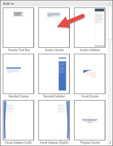 Пример вставленного текстового поля и начального выделения текста