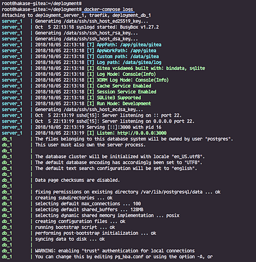 Просмотр логов docker-compose