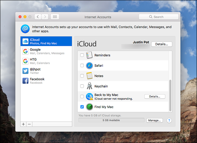 icloud-настройки