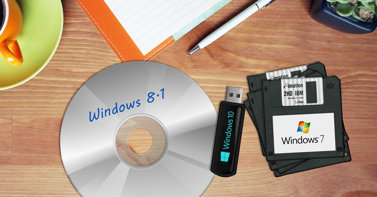 Фотография: ISO-образ Windows на диске