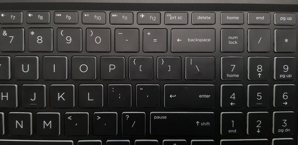 Клавиша Print Screen на клавиатуре ноутбука (пример HP)