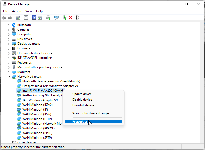 wi-fi adapter properties 1