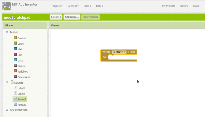 Пример блока кнопки закрыть приложение