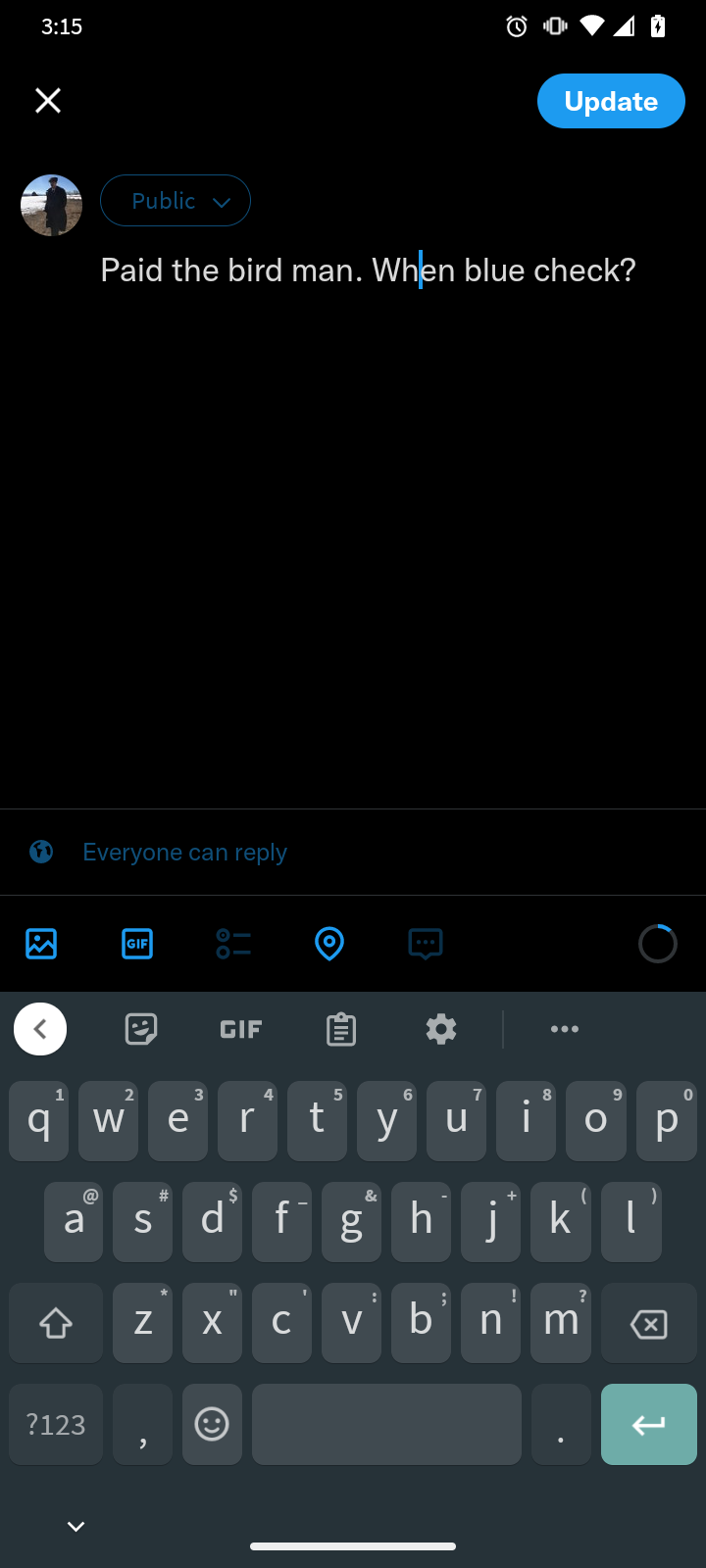 Редактирование опубликованного твита