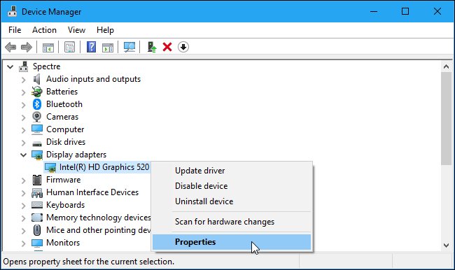 Свойства устройства Intel в Диспетчере устройств
