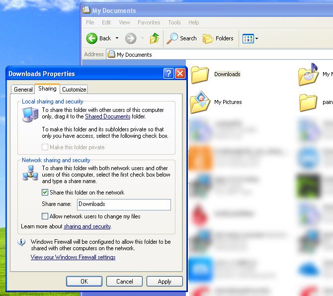 Пример использования HomeGroup для обмена файлами