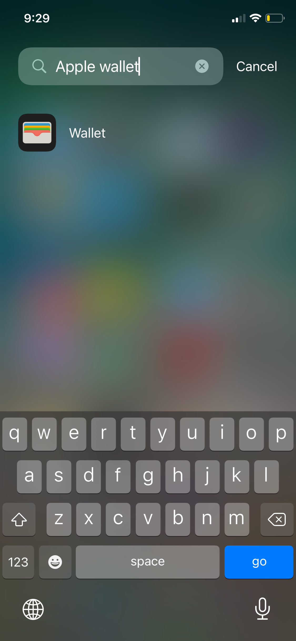 поиск Apple Wallet в App Store