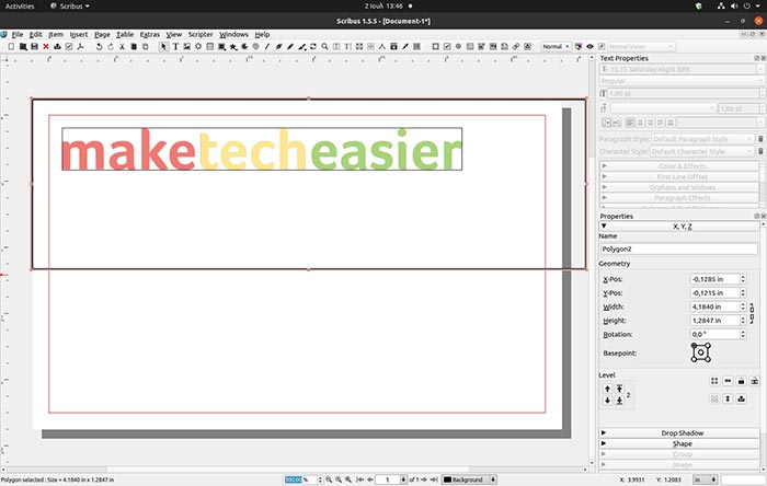 Make Business Card With Scribus Move Logo